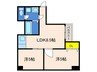 サンハイツ弐番館 2LDKの間取り
