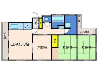 間取図 ハイツ輝