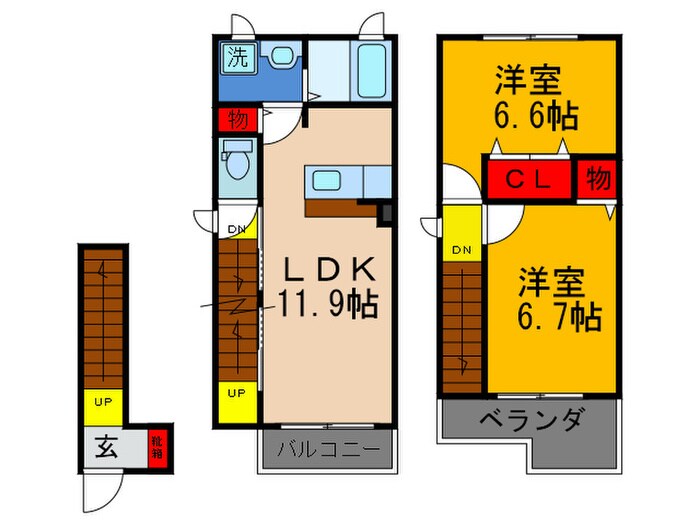 間取り図 ユニメゾンＨ・Ｍ・２