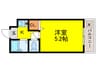 渡邉ハイツ77 1Kの間取り