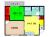 細川ハイツＢ 2DKの間取り
