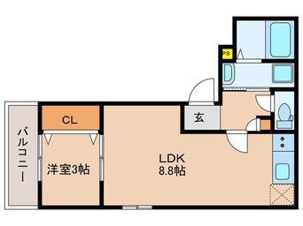 間取図 仮)ジーメゾン姫島