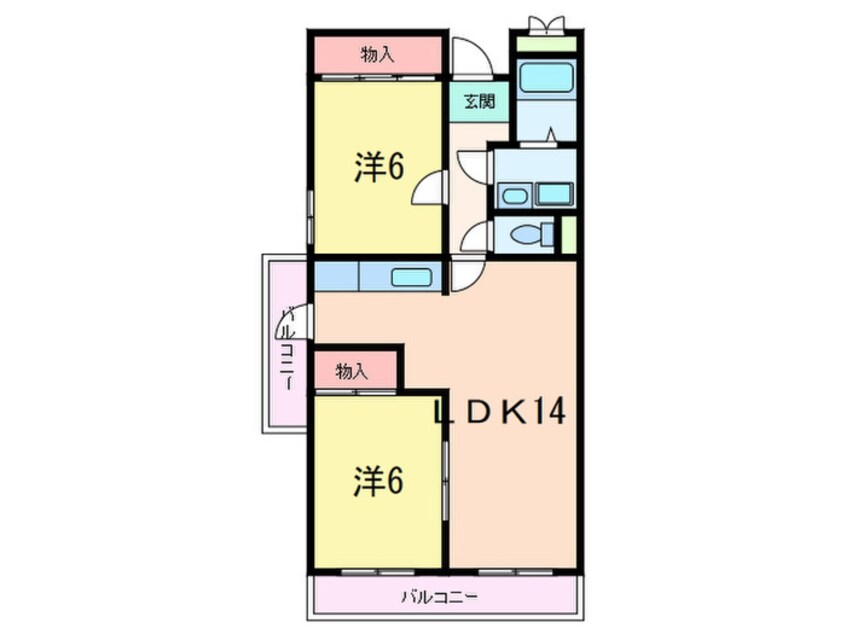 間取図 ガ－ネット森北町