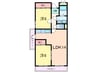 ガ－ネット森北町 2LDKの間取り