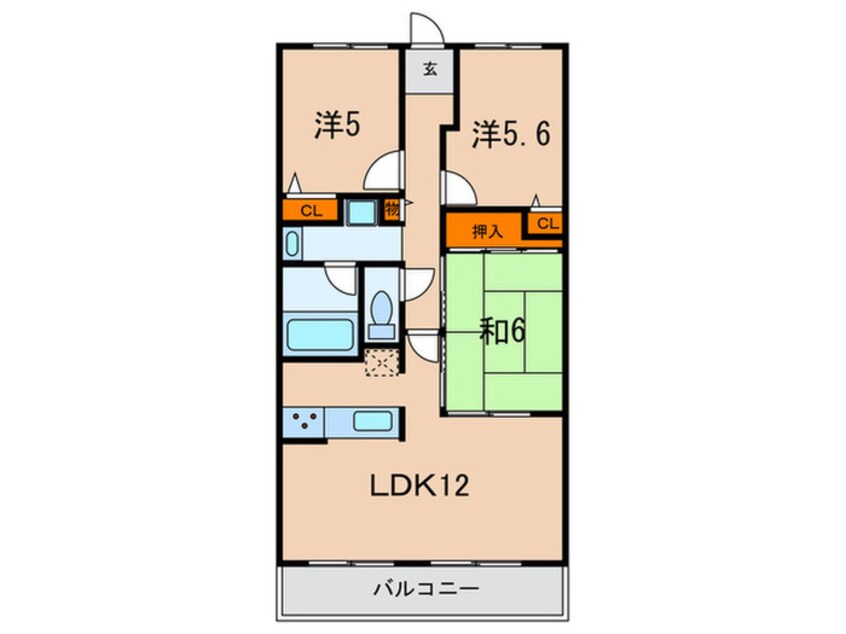 間取図 パレ檜