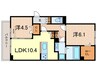シンティランテ夙川名次 2LDKの間取り