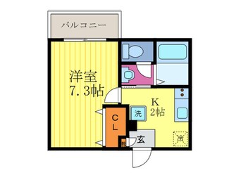 間取図 メゾンアイビス衣笠