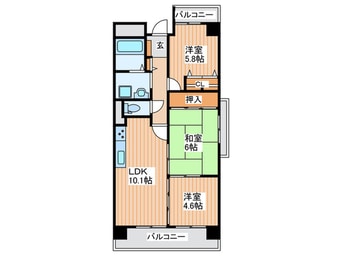 間取図 カサグランデ鶴見緑地