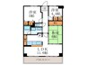 ラフィネ西京極 3LDKの間取り