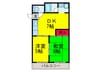 ササヤマンション 2DKの間取り