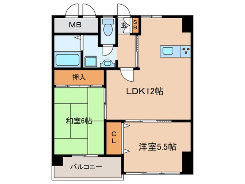 間取図 エクリーズ桑津