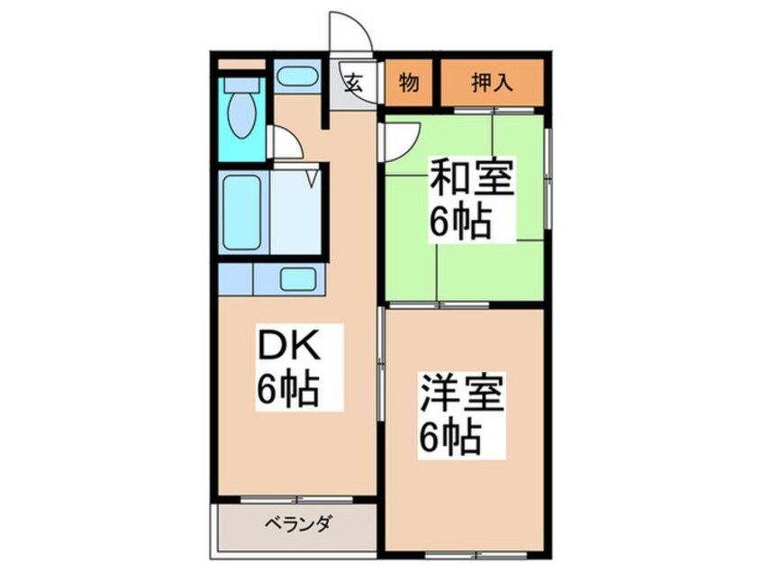 間取図 ﾄﾞﾑｰﾙ本町