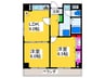 サンあい　Ⅰ号館 2LDKの間取り