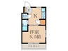 有馬パレス江坂 1Kの間取り