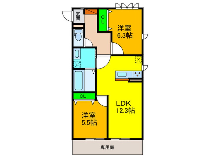 間取図 ガーデンハイム　鳳