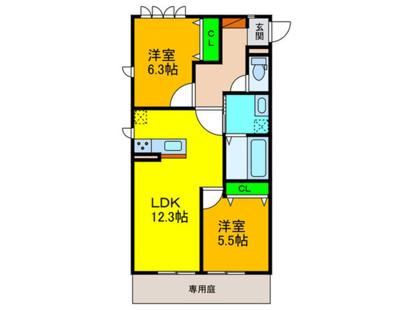 間取図 ガーデンハイム　鳳