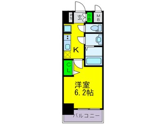 間取図 ﾌﾟﾚｻﾝｽ難波ｲﾝﾌｨﾆﾃｨ(515)