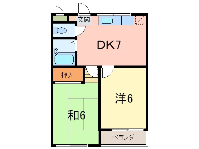 間取り図 スカイハイツ深江