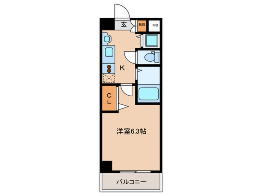 間取図 ﾌﾟﾚﾐｱﾑｺｰﾄ天神橋エイト（403）