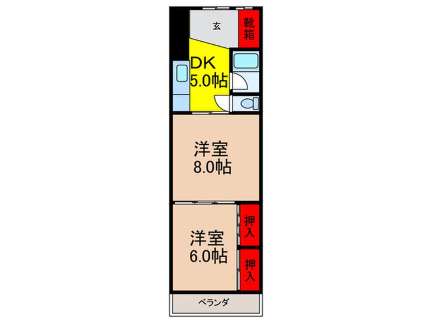 間取図 日の出コ－ポ