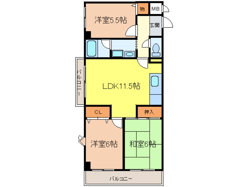 間取図 城南マンションⅡ