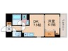 カノン雁金 1DKの間取り