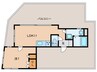 AURUM KOBE 1LDKの間取り