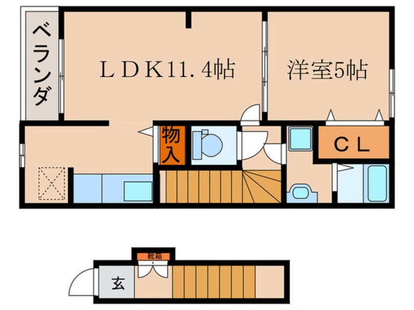 間取図 フローリッシュガーデン青地