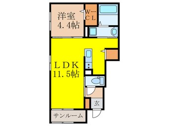 間取図 仮)桜の町７丁目アパート