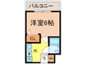 パルコ－ト豊川 1Kの間取り