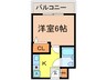 パルコ－ト豊川 1Kの間取り