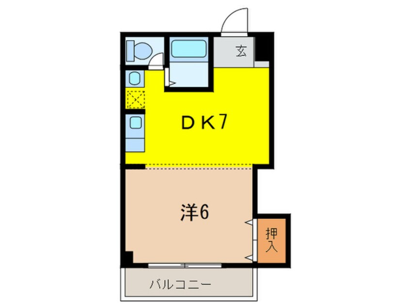 間取図 メニ－ロ－ザ甲東園