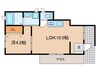 CUBE板宿 1LDKの間取り