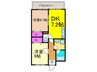 服部マンション 2DKの間取り