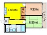 角野第５マンション 2LDKの間取り