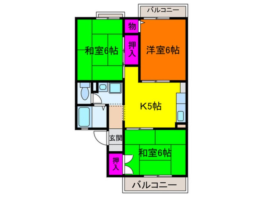 間取図 ガ－デンパレス宮下Ａ棟