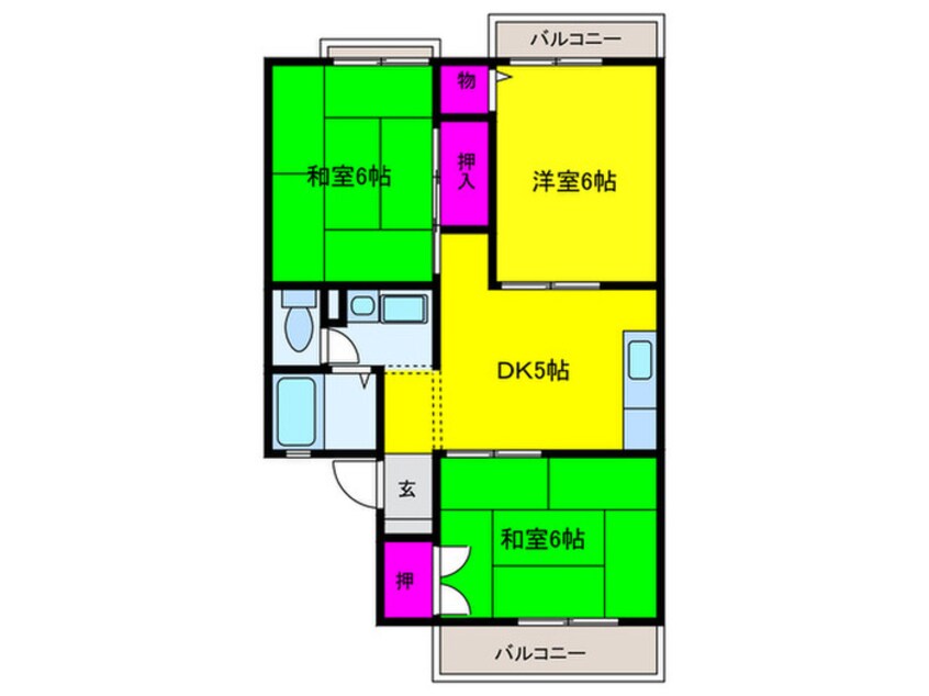 間取図 ガ－デンパレス宮下Ｂ棟