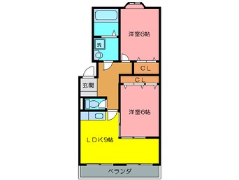 間取図 ルミエ－ル山下