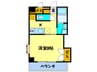 エムス金剛Ⅱ 1Kの間取り