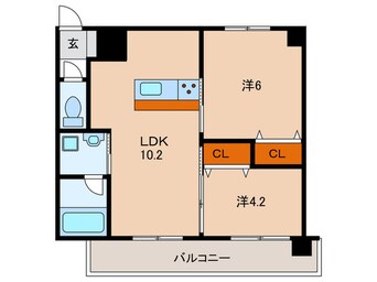 間取図 プリオーレ神戸大開通(202)