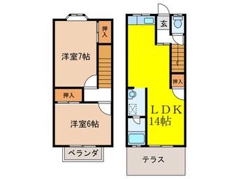 間取図 かぎやハイツ・ニシムラ