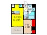 コルテ・ビラ－ジュ 1LDKの間取り