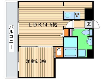 間取図 クロスレジデンス大阪新町