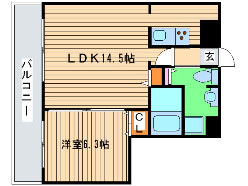 間取図 クロスレジデンス大阪新町