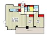 クロスレジデンス大阪新町 2LDKの間取り