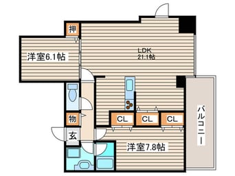 間取図 クロスレジデンス大阪新町