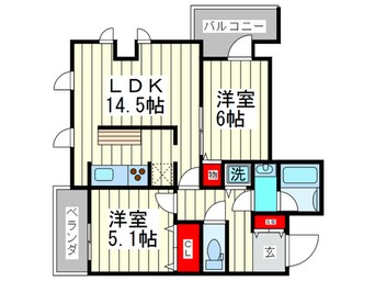 間取図 クロスレジデンス大阪新町