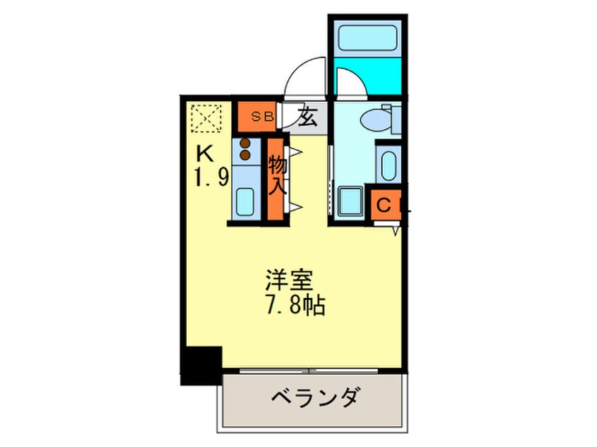 間取図 クロスレジデンス大阪新町