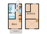 ＣＲＥＳＴ　ＣＯＵＲＴ鷹取 1Kの間取り