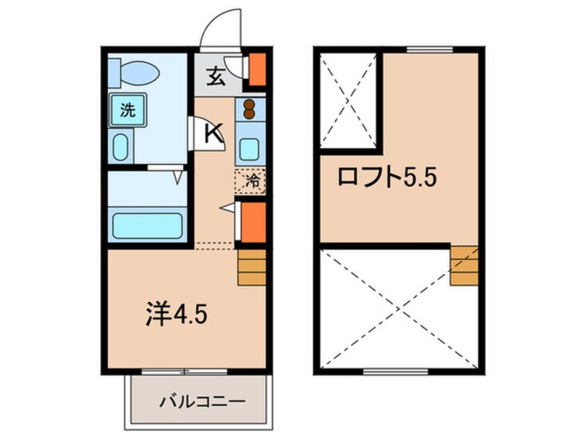 間取図 ＣＲＥＳＴ　ＣＯＵＲＴ鷹取